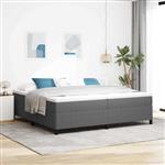 vidaXL Bedframe Lichtgrijs 200 x 200 cm Katoenen stof