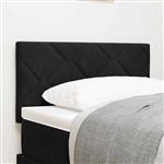 vidaXL Hoofdbord Wandgemonteerd Geometrisch Zwart 80 cm Fluweel
