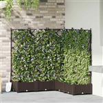 vidaXL Tuindruppel met Trellis 5 pcs Bruin 120 x 120 x 125,5 cm PP