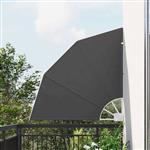 vidaXL Balkon Privacy Scherm Zwart 115 x 115 cm Stof
