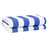 vidaXL Vervangingsdoek voor zonnescherm Blauw en wit 10 x 1.6 m