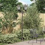 vidaXL Tuin Lantaarnpaal Brons Aluminium en Glas