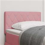 vidaXL Fluwelen Hoofdbord Geruit met hoofdeinde Roze 80 cm Fluweel