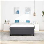 vidaXL Bedframe Donkergrijs 160 x 200 cm Katoenen stof