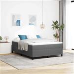 vidaXL Bedframe Lichtgrijs 140 x 190 cm Katoenen stof