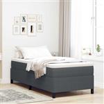 vidaXL Bedframe Donkergrijs 90 x 200 cm Katoenen stof