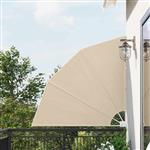 vidaXL Balkon Privacy Scherm Beige 140 x 140 cm Stof