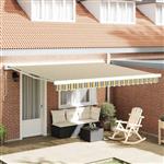 vidaXL Vervangingsdoek voor zonnescherm Groen en geel 400 × 300 cm