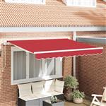 vidaXL Vervangingsdoek voor zonnescherm Rood 300 x 250 cm Canvas