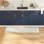 vidaXL Keuken Vloerkleed Wit 150 x 45 cm Fluweel