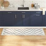 vidaXL Keuken Vloerkleed Wit 180 x 60 cm Fluweel