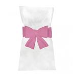 Roze Stoel Strik 19cm 6st
