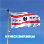 NR 682: Vlag Drenthe 200x300cm standaard
