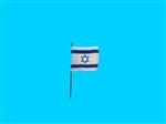 Tafelvlag Israël + kunststof houder