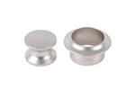 Knop+Ring Pushlock Zilver Mat 2st.