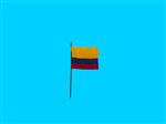 Tafelvlag Colombia + kunststof houder