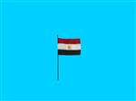 Tafelvlag Egypte + kunststof houder