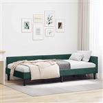 vidaXL Hoekbedframe Donkergroen 100 x 200 cm Velvet en Engineered hout