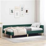 vidaXL Hoek Bed Frame Anders met hoofdeinde Donkergroen 100 x 200 cm