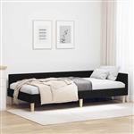 vidaXL Hoekbedframe met hoofdeinde Zwart 100 x 200 cm Stof