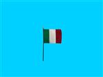 Tafelvlag Italie + kunststof houder