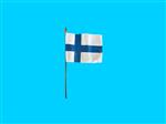 Tafelvlag Finland + kunststof houder
