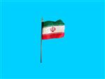 Tafelvlag Iran + kunststof houder
