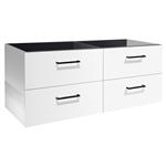Onderkast Differnz Hilde120x50x45.5 cm Hoogglans Wit