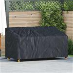 vidaXL Tuinbankhoes Zwart 185 x 85 x 65 / 94 cm 600D stof