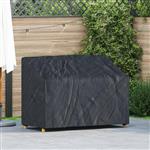 vidaXL Tuinbankhoes Zwart 134 x 70 x 65 / 94 cm 210D stof