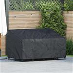 vidaXL Tuinbankhoes Zwart 160 x 100 x 61 / 89 cm 420D stof