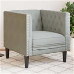 vidaXL Chesterfield Bank Stoel Lichtgrijs 71 x 74.5 x 70.5 cm Fluweel