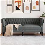 vidaXL Bank Donkergrijs 182,5 x 74,5 x 74,5 cm Polyester