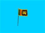 Tafelvlag Sri-lanka + kunststof houder