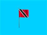 Tafelvlag Trinidad & Tobago + kunststof houder