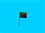 Tafelvlag Tanzania + kunststof houder