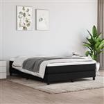 vidaXL Bedframe zonder matras stof zwart 140x200 cm