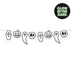 Papieren Slinger 2m Glow in the Dark Halloween Boo