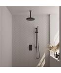 Brauer Stripe thermostatische inbouw regendouche 3-weg rechthoekig SET 21 met 25 cm douchekop en pla