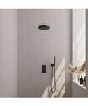 Brauer Stripe thermostatische inbouw regendouche 3-weg rechthoekig SET 14 met 25 cm douchekop en geb