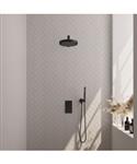 Brauer Stripe thermostatische inbouw regendouche 3-weg rechthoekig SET 13 met 25 cm douchekop en rec