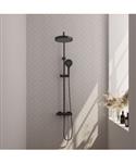 Brauer Stripe opbouw thermostatische regendouche SET 02 met 25 cm hoofddouche en 3-standen handdouch