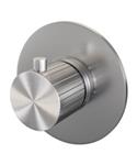 Brauer Stripe losse inbouwthermostaat met in- en afbouwdelen RVS-kleurig geborsteld PVD