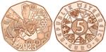 Oostenrijk 5 Euro 2023 'Bijendans' Koper UNC