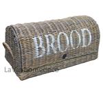 Landelijke broodtrommel van riet