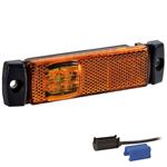 Fristom LED contourlamp 130 x 32 x 14,5 116mm amber DC kabel 500mm IP68 12/24