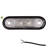 Fristom LED markeringslicht amber | 12-24V | 50cm. kabel