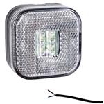 Fristom LED markeringslicht wit | 12-24V | 50cm. kabel