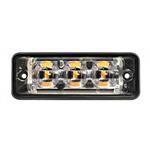 Ultra platte slimline LED flitser | 3 LED's | amber | 10-30V