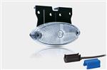 Fristom LED markeringslicht ovaal wit met steun | 12-24V | 0,75mm². connector